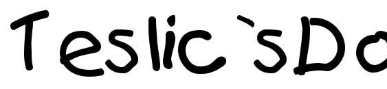 шрифт Teslic`sDocument, бесплатный шрифт Teslic`sDocument, предварительный просмотр шрифта Teslic`sDocument